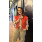 Gilet en maille sans manches rouge – Élégance et confort