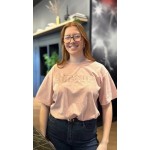 Tee-shirt Amour bleu, rose ou écru – Casual chic et féminin