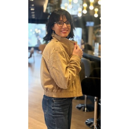 Veste bomber en suédine – Style moderne et douceur