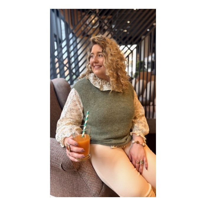 Pull sans manches kaki ou beige style plus – Confort et modernité