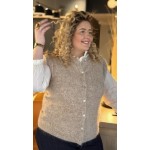 Pull sans manches kaki ou beige style plus – Confort et modernité