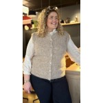 Pull sans manches kaki ou beige style plus – Confort et modernité