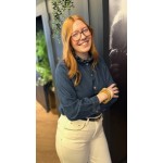 Chemise en jean col volanté – Denim féminin et tendance