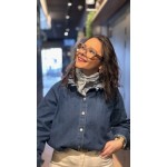 Chemise en jean col volanté – Denim féminin et tendance