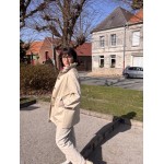 Trench beige mi-long col victorien – Élégant et pratique | Melle Jeanne