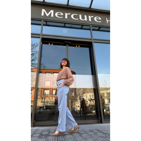 Pantalon fluide beige – Élégance naturelle et confort