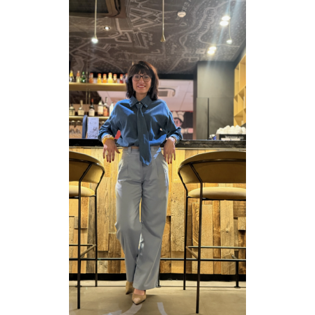 Chemise effet jean – Élégance casual avec cravate