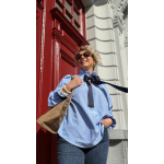 Chemise rayée bleue – Élégance chic avec nœud