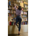 Chemise rayée bleu et rouge – “Paris mon amour”