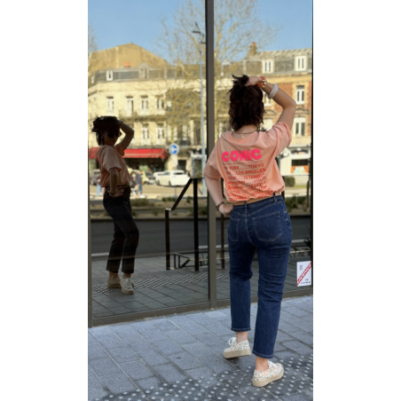 Tee-shirt Iconic – Blanc, Rose ou Orange