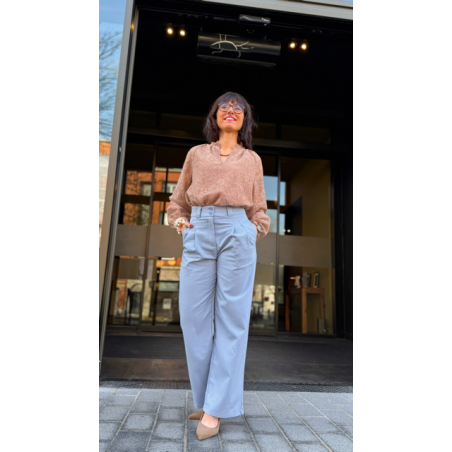 Blouse en dentelle beige – Élégance chic et intemporelle