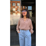 Blouse en dentelle beige – Élégance chic et intemporelle