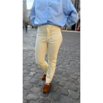 Jean beige/jaune/brut femme à poches devant – Tendance | Melle Jeanne