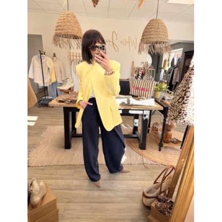 Blazer col mao femme – Veste tendance à bouton | Melle Jeanne