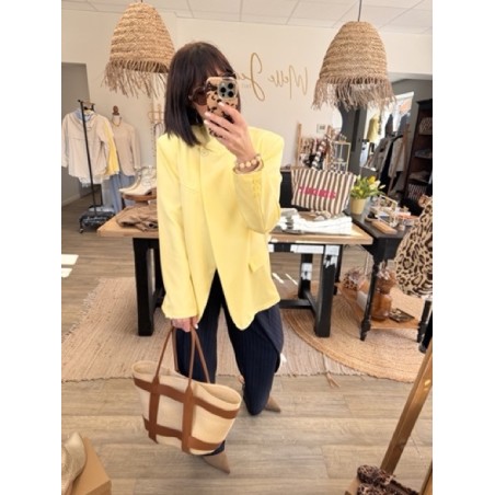 Blazer col mao femme – Veste tendance à bouton | Melle Jeanne