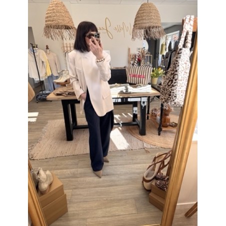 Blazer col mao femme – Veste tendance à bouton | Melle Jeanne