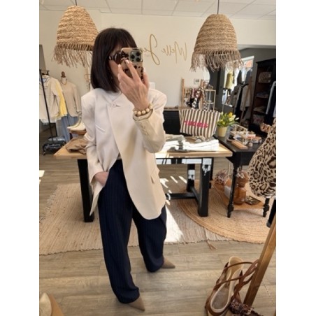 Blazer col mao femme – Veste tendance à bouton | Melle Jeanne