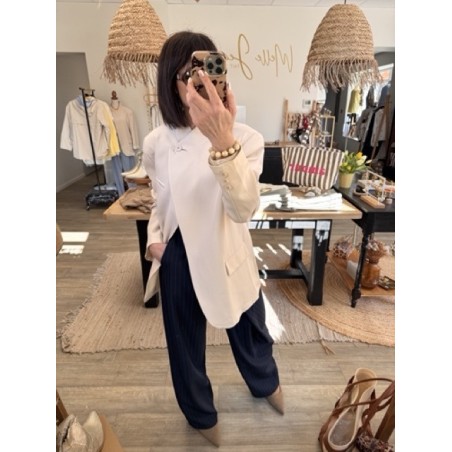 Blazer col mao femme – Veste tendance à bouton | Melle Jeanne