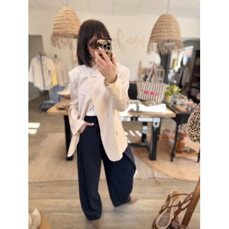 Blazer col mao femme – Veste tendance à bouton | Melle Jeanne