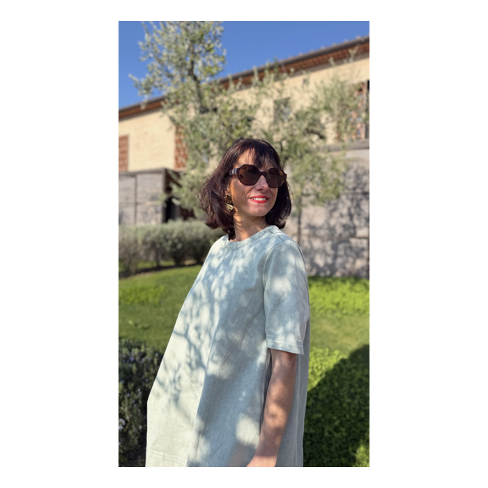 Robe jean vert d’eau femme – Coupe droite tendance | Melle Jeanne