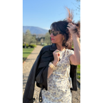 Robe longue fleurie femme – Détail noué taille | Melle Jeanne