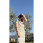 Robe longue fleurie femme – Détail noué taille | Melle Jeanne