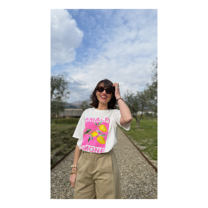 Tee-shirt blanc femme citron – La Dolce Vita tendance | Melle Jeanne