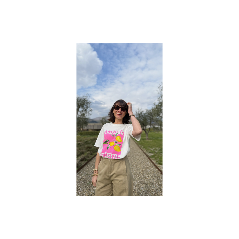 Tee-shirt blanc femme citron – La Dolce Vita tendance | Melle Jeanne