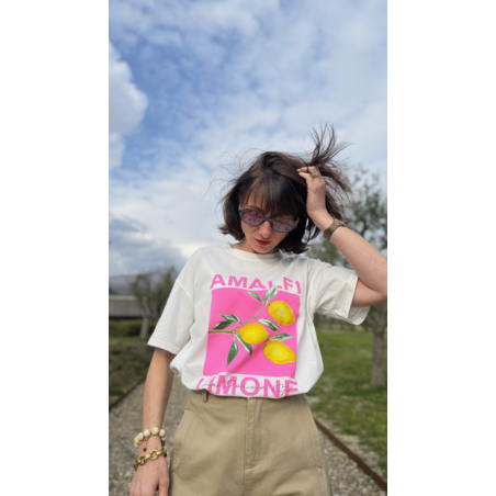 Tee-shirt blanc femme citron – La Dolce Vita tendance | Melle Jeanne